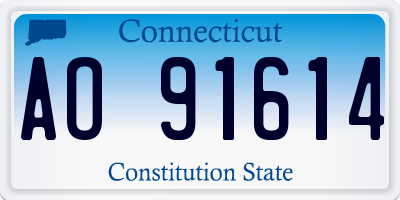 CT license plate AO91614