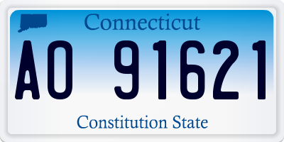 CT license plate AO91621