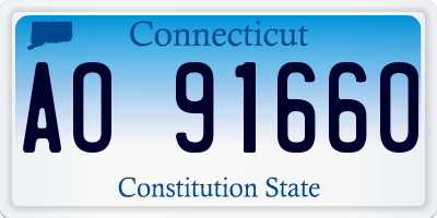CT license plate AO91660