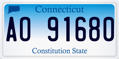 CT license plate AO91680