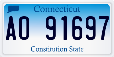 CT license plate AO91697