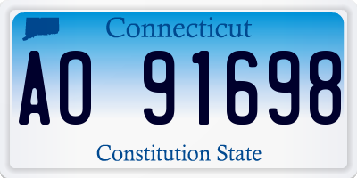 CT license plate AO91698