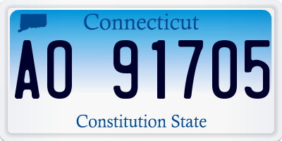 CT license plate AO91705