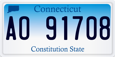 CT license plate AO91708