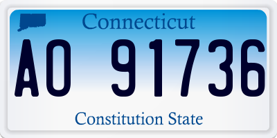 CT license plate AO91736