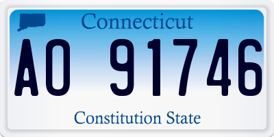 CT license plate AO91746
