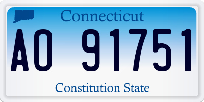 CT license plate AO91751