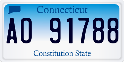 CT license plate AO91788