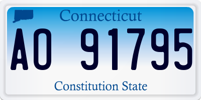 CT license plate AO91795
