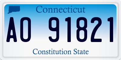 CT license plate AO91821