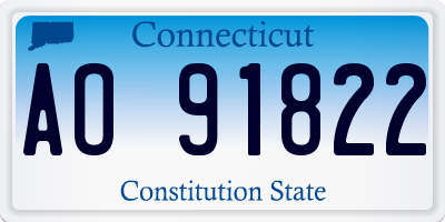 CT license plate AO91822