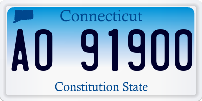 CT license plate AO91900