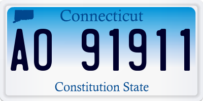 CT license plate AO91911