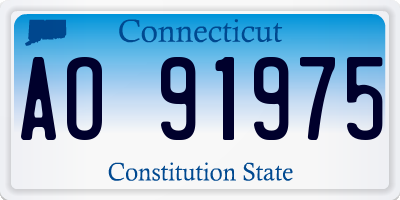 CT license plate AO91975