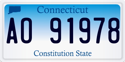 CT license plate AO91978