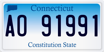 CT license plate AO91991