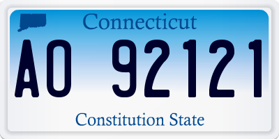 CT license plate AO92121