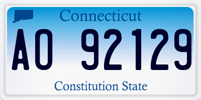 CT license plate AO92129