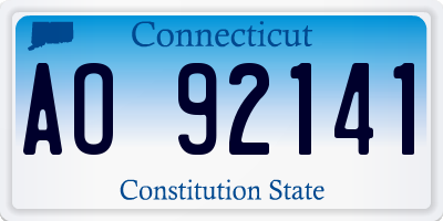 CT license plate AO92141