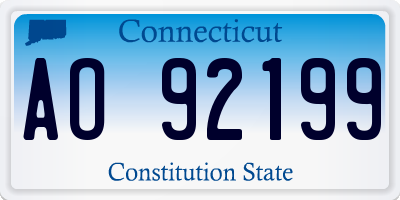 CT license plate AO92199