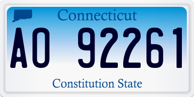 CT license plate AO92261