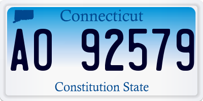 CT license plate AO92579