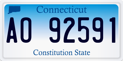 CT license plate AO92591