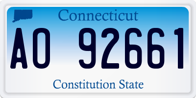 CT license plate AO92661