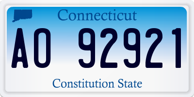 CT license plate AO92921