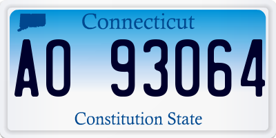 CT license plate AO93064