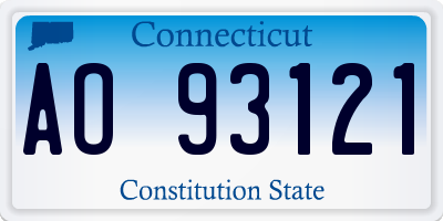 CT license plate AO93121