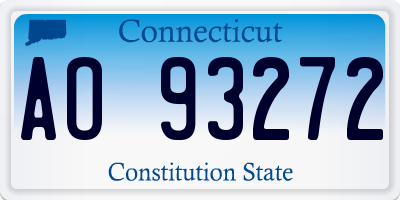 CT license plate AO93272