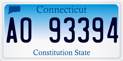 CT license plate AO93394