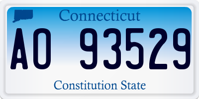 CT license plate AO93529