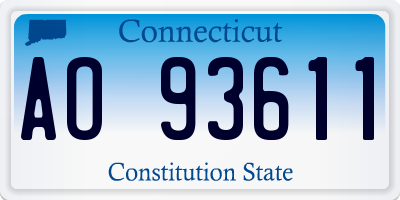CT license plate AO93611