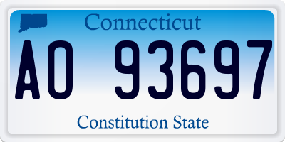CT license plate AO93697