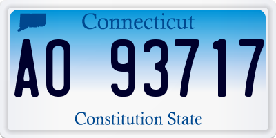CT license plate AO93717