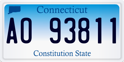 CT license plate AO93811
