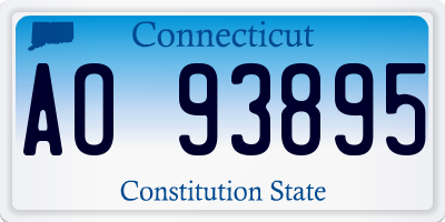 CT license plate AO93895