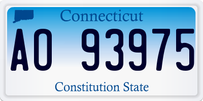 CT license plate AO93975