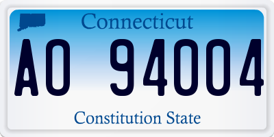CT license plate AO94004