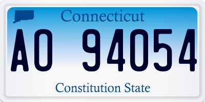 CT license plate AO94054