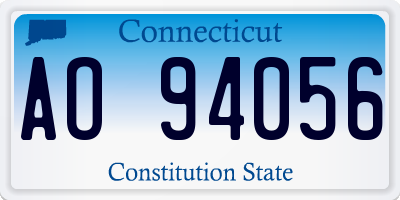 CT license plate AO94056