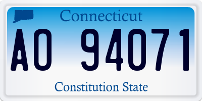 CT license plate AO94071
