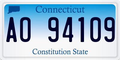 CT license plate AO94109