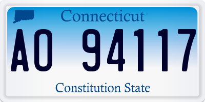 CT license plate AO94117