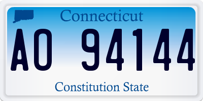 CT license plate AO94144