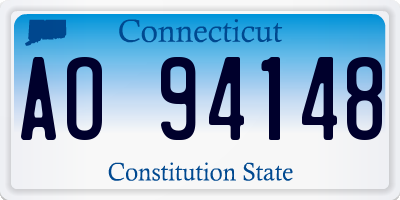 CT license plate AO94148