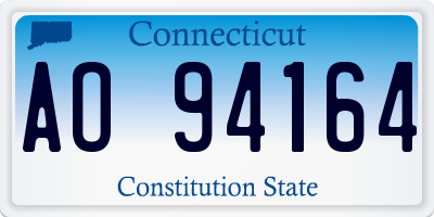CT license plate AO94164