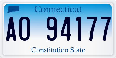 CT license plate AO94177